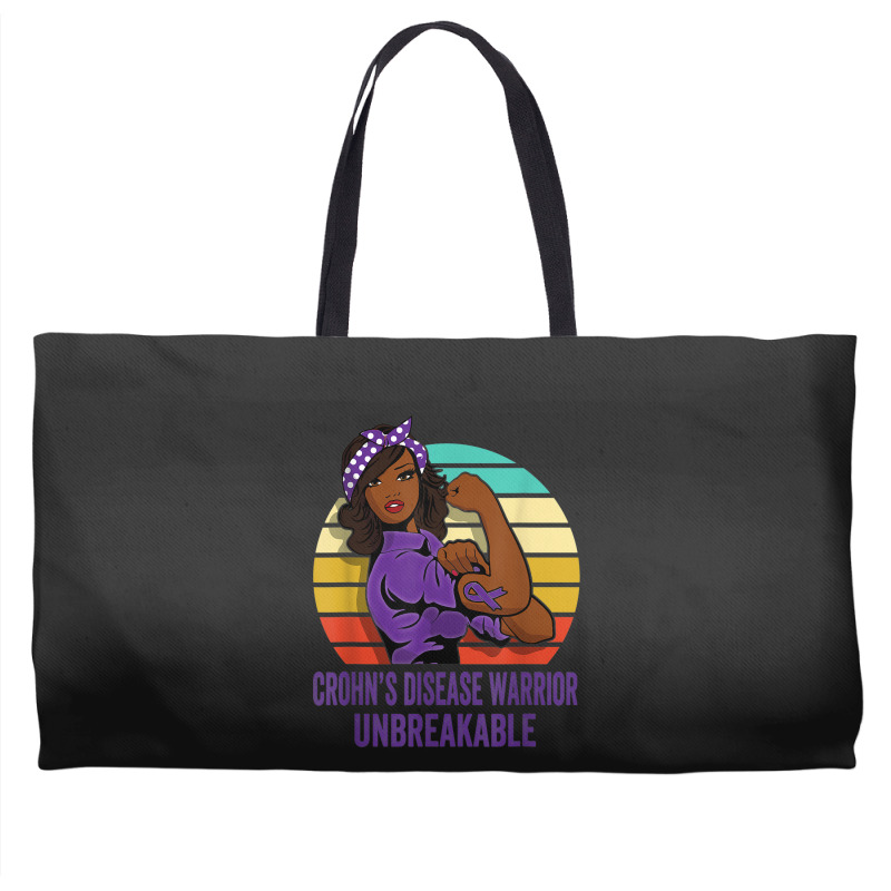 Crohn's Disease Warrior Shirt Unbreakable Weekender Totes | Artistshot