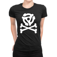 Music Skull And Crossbones Ladies Fitted T-shirt | Artistshot