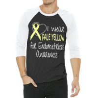 I Wear Pale Yellow For Endometriosis Awareness 3/4 Sleeve Shirt | Artistshot