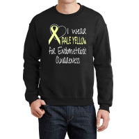 I Wear Pale Yellow For Endometriosis Awareness Crewneck Sweatshirt | Artistshot