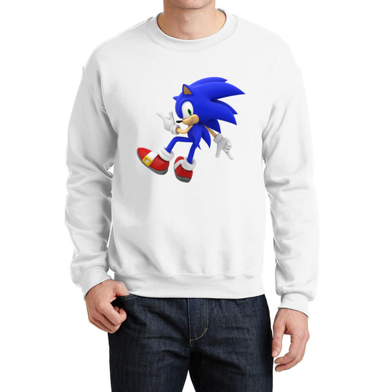 Classic Blue Super Hedgehog Crewneck Sweatshirt by ElaineABernard | Artistshot