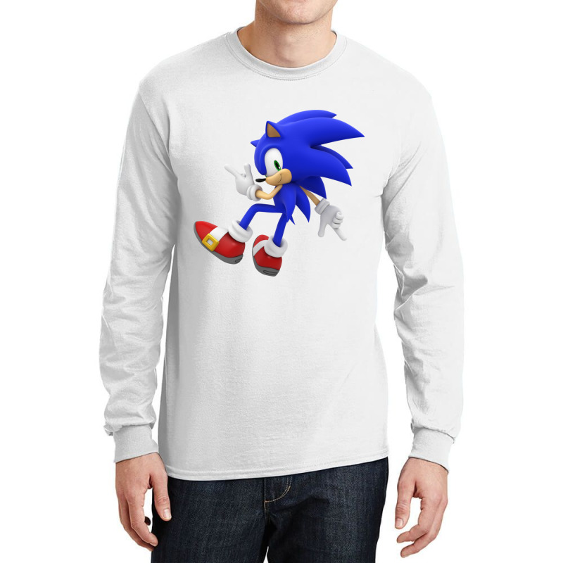 Classic Blue Super Hedgehog Long Sleeve Shirts by ElaineABernard | Artistshot