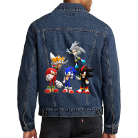 Cool Character Anime Songehog Men Denim Jacket | Artistshot