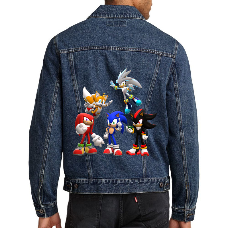 Cool Character Anime Songehog Men Denim Jacket by ElaineABernard | Artistshot