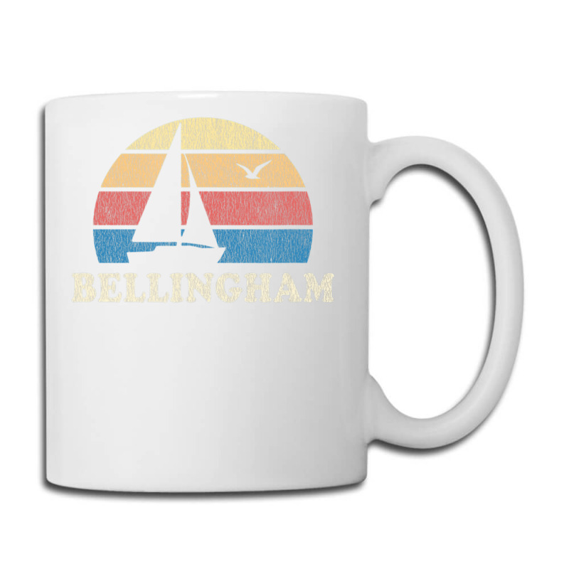 Bellingham Wa Vintage Sailboat 70s Throwback Sunset Coffee Mug | Artistshot