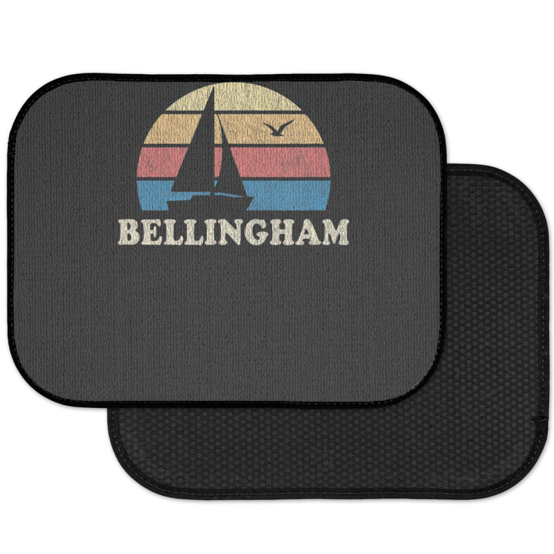 Bellingham Wa Vintage Sailboat 70s Throwback Sunset Rear Car Mat | Artistshot