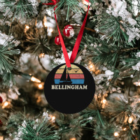 Bellingham Wa Vintage Sailboat 70s Throwback Sunset Ornament | Artistshot