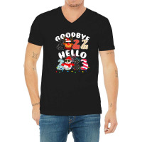 Goodbye 2022 Hello 2023 Cute Christmas Tee V-neck Tee | Artistshot