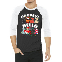 Goodbye 2022 Hello 2023 Cute Christmas Tee 3/4 Sleeve Shirt | Artistshot