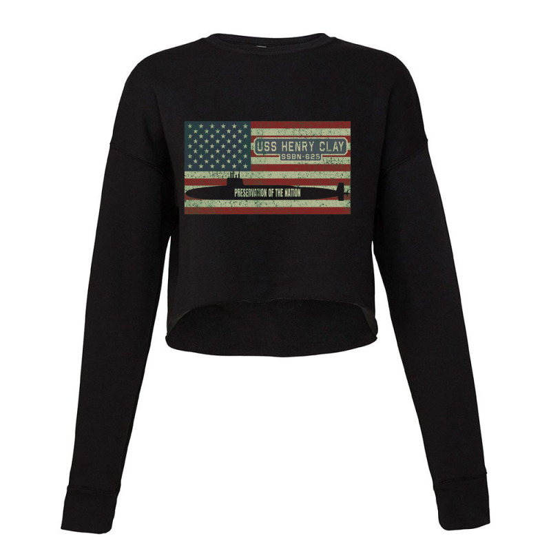 Uss Henry Clay Ssbn 625 Nuclear Ballistic Missile Submarine Vintage Cropped Sweater by kudaponijengkulit | Artistshot