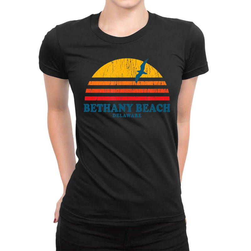 Bethany Beach Delaware De Vintage 70s Ladies Fitted T-shirt | Artistshot