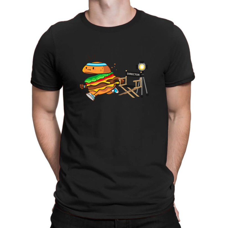 Production Runner Fun Burger Design T-shirt | Artistshot