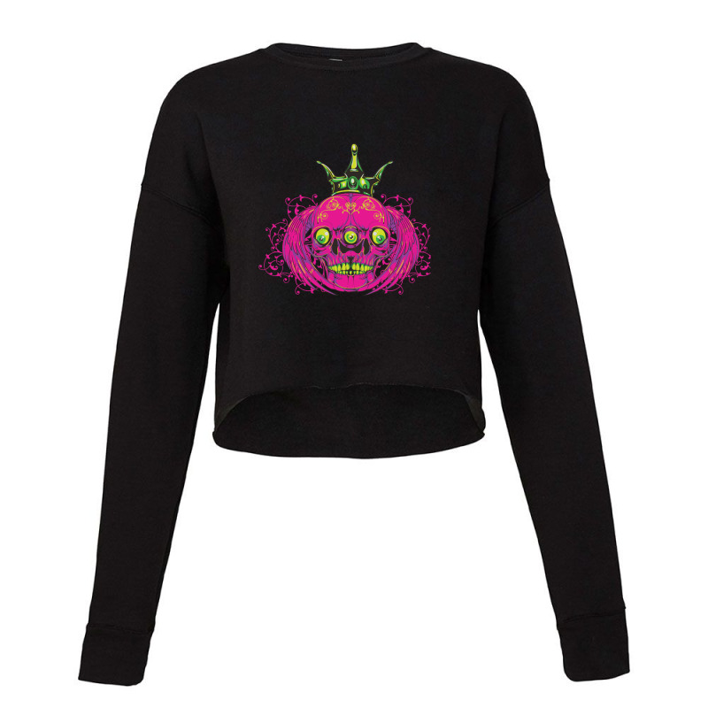 Rey Calavera Cropped Sweater by BeckyTeague | Artistshot