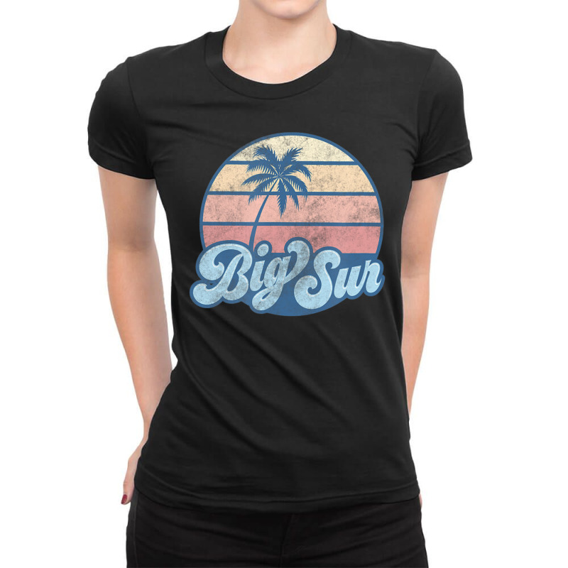 Big Sur California Ca Vintage 70s Retro Surfer Ladies Fitted T-Shirt by michaelyounger19 | Artistshot