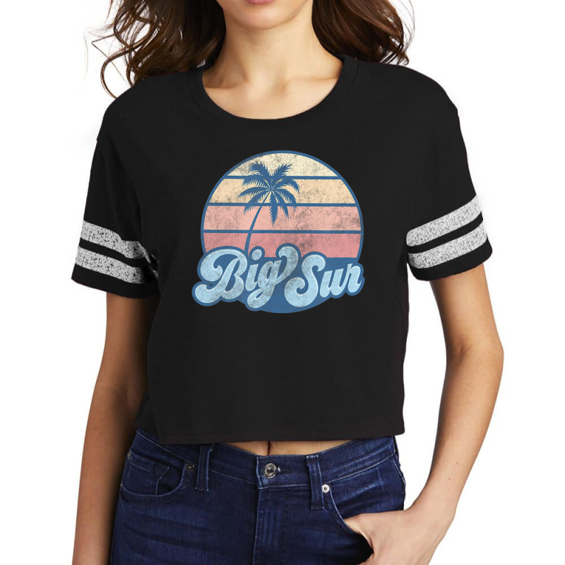 Big Sur California Ca Vintage 70s Retro Surfer Scorecard Crop Tee by michaelyounger19 | Artistshot