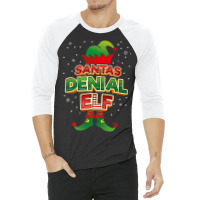 Denial Elf Christmas 3/4 Sleeve Shirt | Artistshot