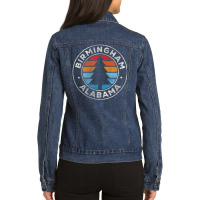 Birmingham Alabama Al Vintage Retro 70s Ladies Denim Jacket | Artistshot