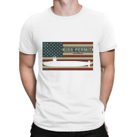 Uss Permit Ssn 594 Nuclear Submarine Vintage American Flag Gift T-shirt | Artistshot