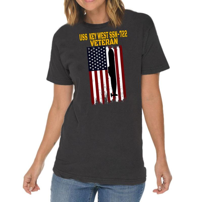 Uss Key West Ssn 722 Submarine Veterans Day Father's Day T Shirt Vintage T-shirt | Artistshot