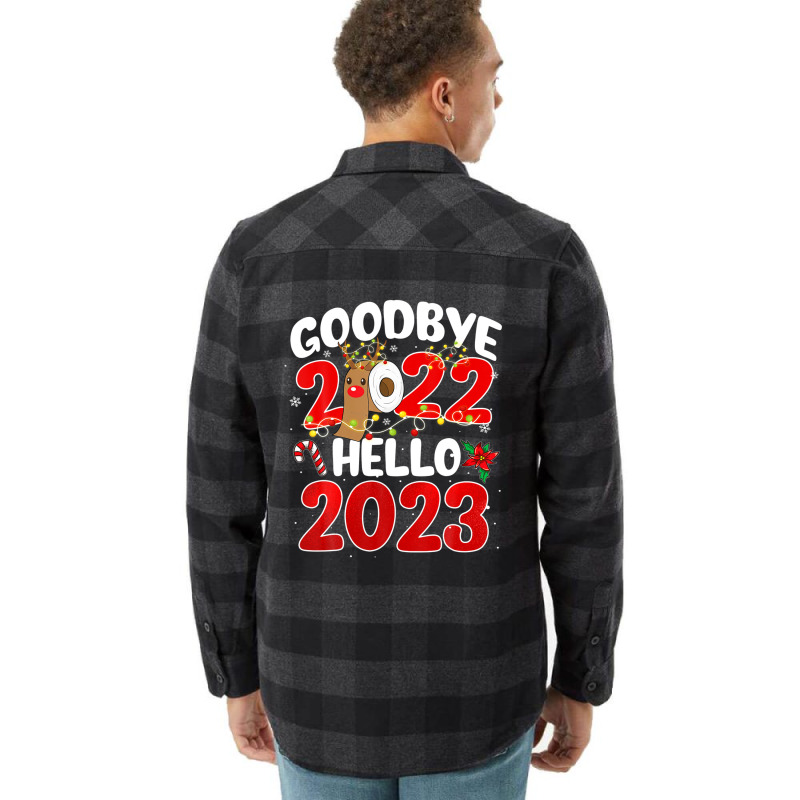 Goodbye 2022 Hello 2023 Cute Christmas Tee Flannel Shirt | Artistshot