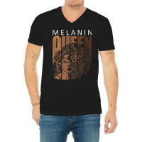 Drippin Melanin Shirt For Women Pride - Gifts Black History _002 V-neck Tee | Artistshot