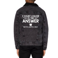 Answer Shot Unisex Sherpa-lined Denim Jacket | Artistshot