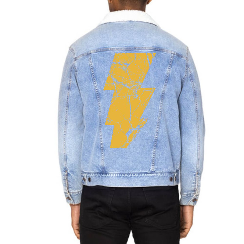 Shazam Brick Wall Style Art Unisex Sherpa-lined Denim Jacket | Artistshot