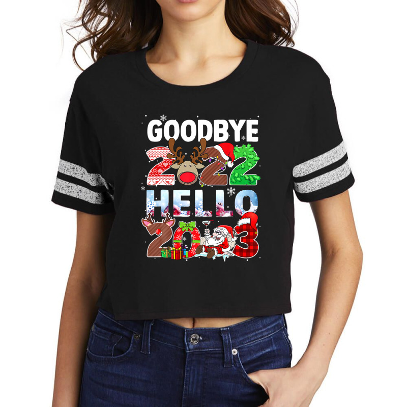 Goodbye 2022 Hello 2023 Cute Christmas Scorecard Crop Tee | Artistshot