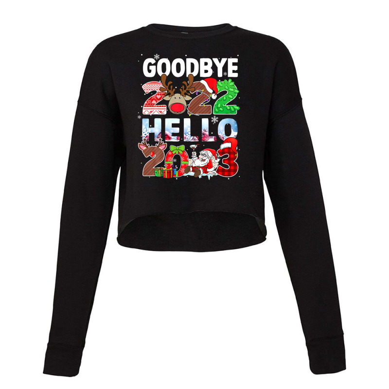 Goodbye 2022 Hello 2023 Cute Christmas Cropped Sweater | Artistshot