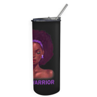 Womens Afro African American Black Woman Lupus Warrior Skinny Tumbler | Artistshot