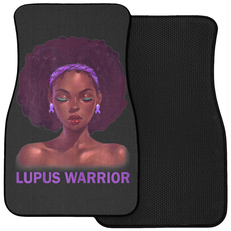 Womens Afro African American Black Woman Lupus Warrior Front Car Mat | Artistshot