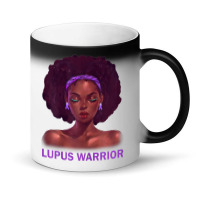 Womens Afro African American Black Woman Lupus Warrior Magic Mug | Artistshot