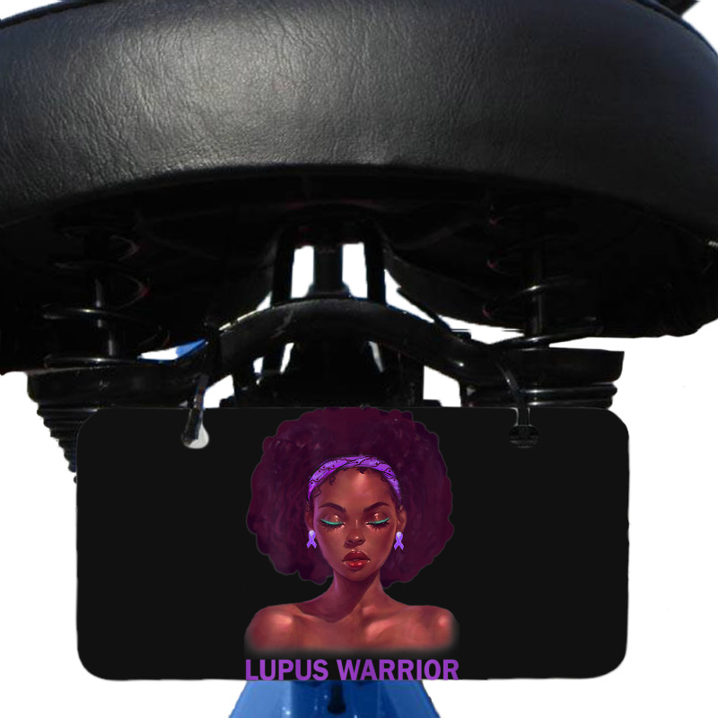 Womens Afro African American Black Woman Lupus Warrior Bicycle License Plate | Artistshot