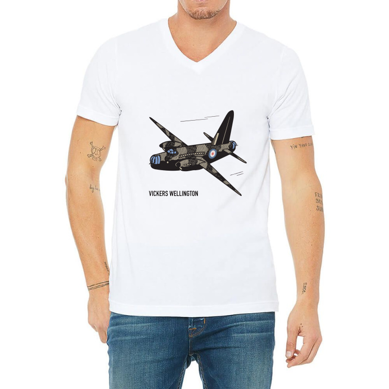 Wellington British Ww2 Bomber Plane Art   Wellington Bomber Plane V-neck Tee | Artistshot