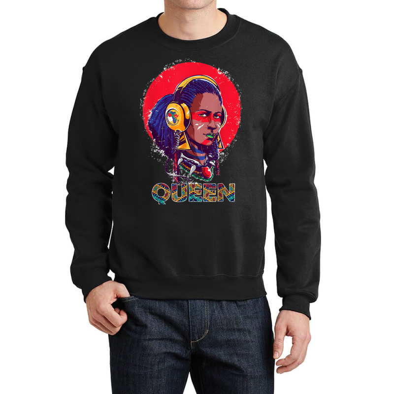 Beautiful African  Warrior Women Girls Crewneck Sweatshirt | Artistshot