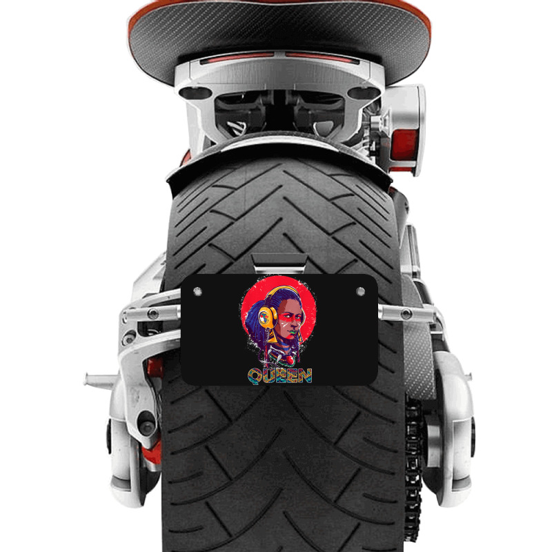 Beautiful African  Warrior Women Girls Motorcycle License Plate | Artistshot