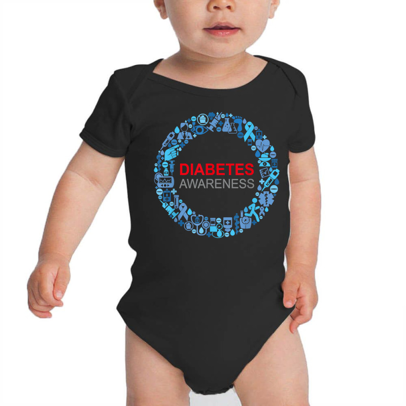 Diabetes Awareness World Diabetes Day T Shirt Baby Bodysuit by paisleafuscaldo | Artistshot