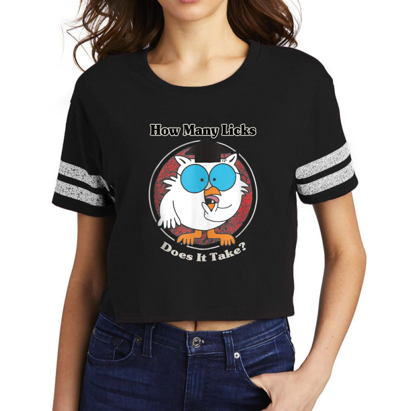 Funny Owl How Many Licks Does It Take Retro Vintage Tank Top Scorecard Crop Tee by SamuelTABraun | Artistshot