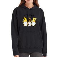 Bee Happy Bee Gnome Spring Vintage Hoodie | Artistshot