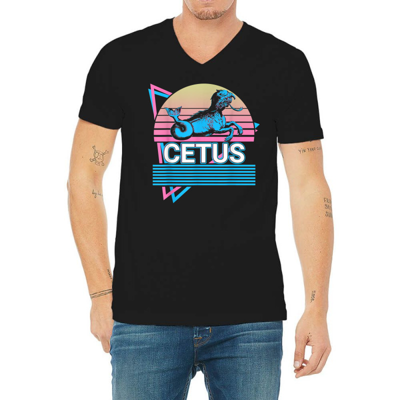 Cetus Sea Monster Mythical Creature Greek Mythology Retro T Shirt V-Neck Tee by j83tytler | Artistshot