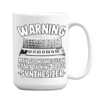 Funny Warning May Talk About Synthesizer Analog 15 Oz Coffee Mug | Artistshot