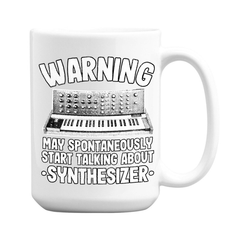 Funny Warning May Talk About Synthesizer Analog 15 Oz Coffee Mug | Artistshot