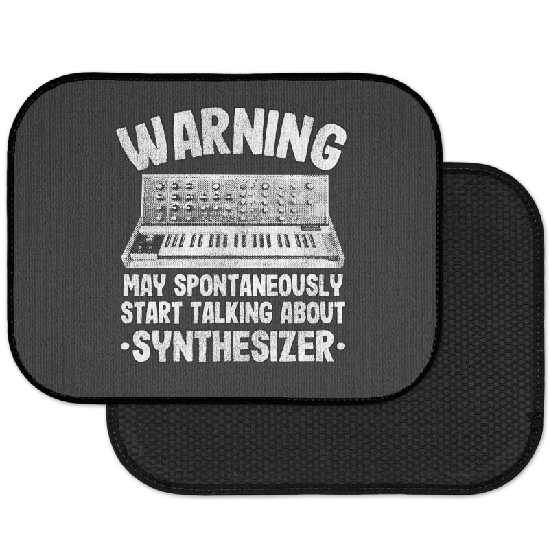 Funny Warning May Talk About Synthesizer Analog Rear Car Mat | Artistshot