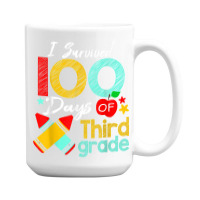 Colors Survived 100th Day Of 3rd Grade 100 Days Of School T Shirt 15 Oz Coffee Mug | Artistshot