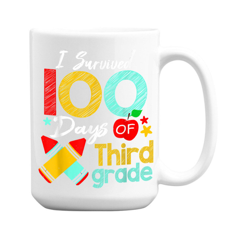 Colors Survived 100th Day Of 3rd Grade 100 Days Of School T Shirt 15 Oz Coffee Mug | Artistshot