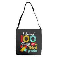 Colors Survived 100th Day Of 3rd Grade 100 Days Of School T Shirt Adjustable Strap Totes | Artistshot