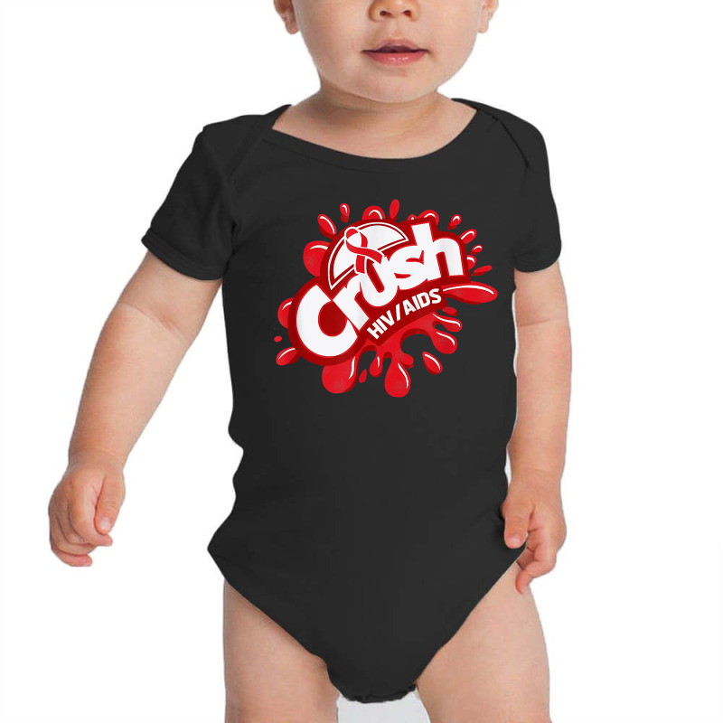 Crush Hiv Aids Awareness Red Ribbon World Aids Day T Shirt Baby Bodysuit by gswarnkab | Artistshot