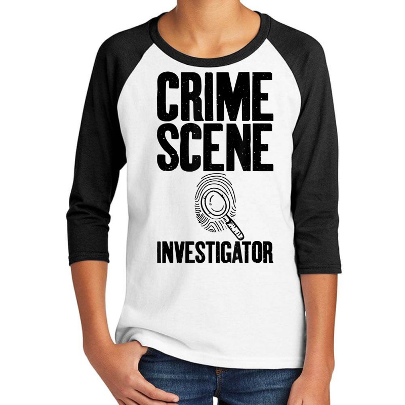 Crime Scene Investigator Private Detective Expert Graphic T Shirt Youth 3/4 Sleeve by marge3nstbo | Artistshot