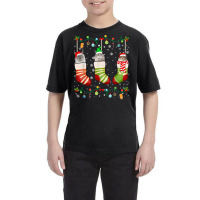 Cute Xmas Cat Pajama Siberian Christmas Socks T Shirt Youth Tee | Artistshot