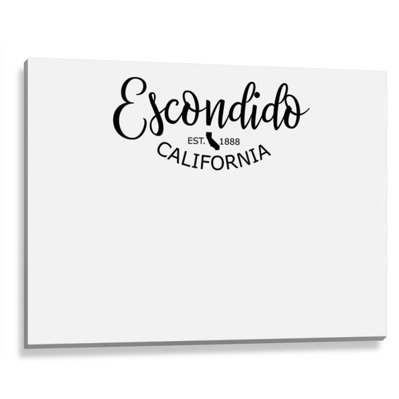 Escondido California State Map Escondido Ca Us City T Shirt Metal Print Horizontal | Artistshot